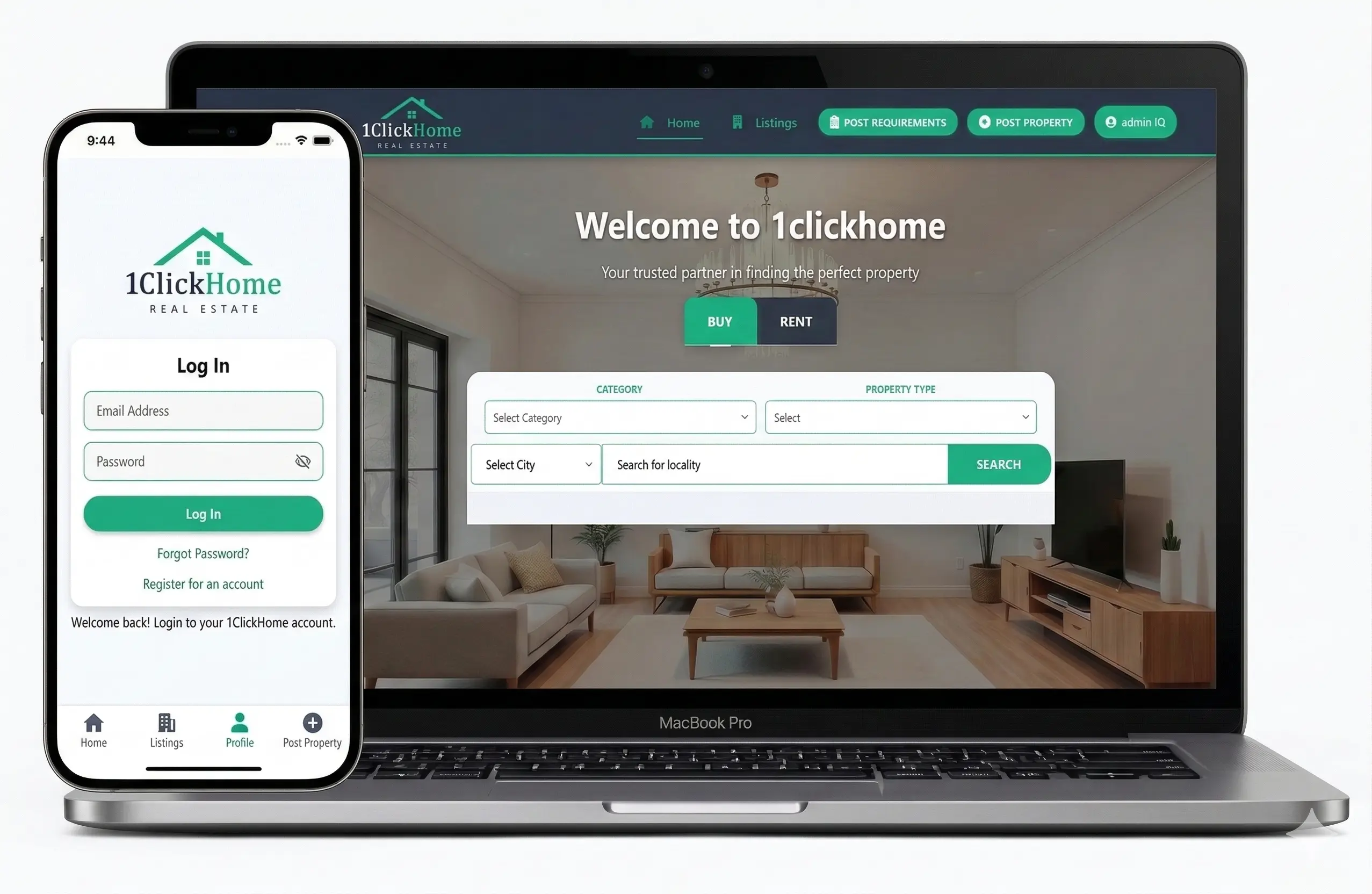 1ClickHome Dashboard